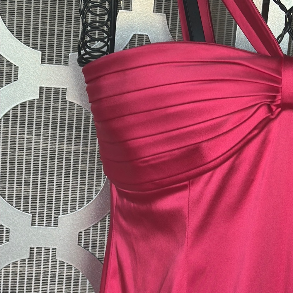 Calvin Klein Pink Satin Sheath Dress - Picture 4 of 9